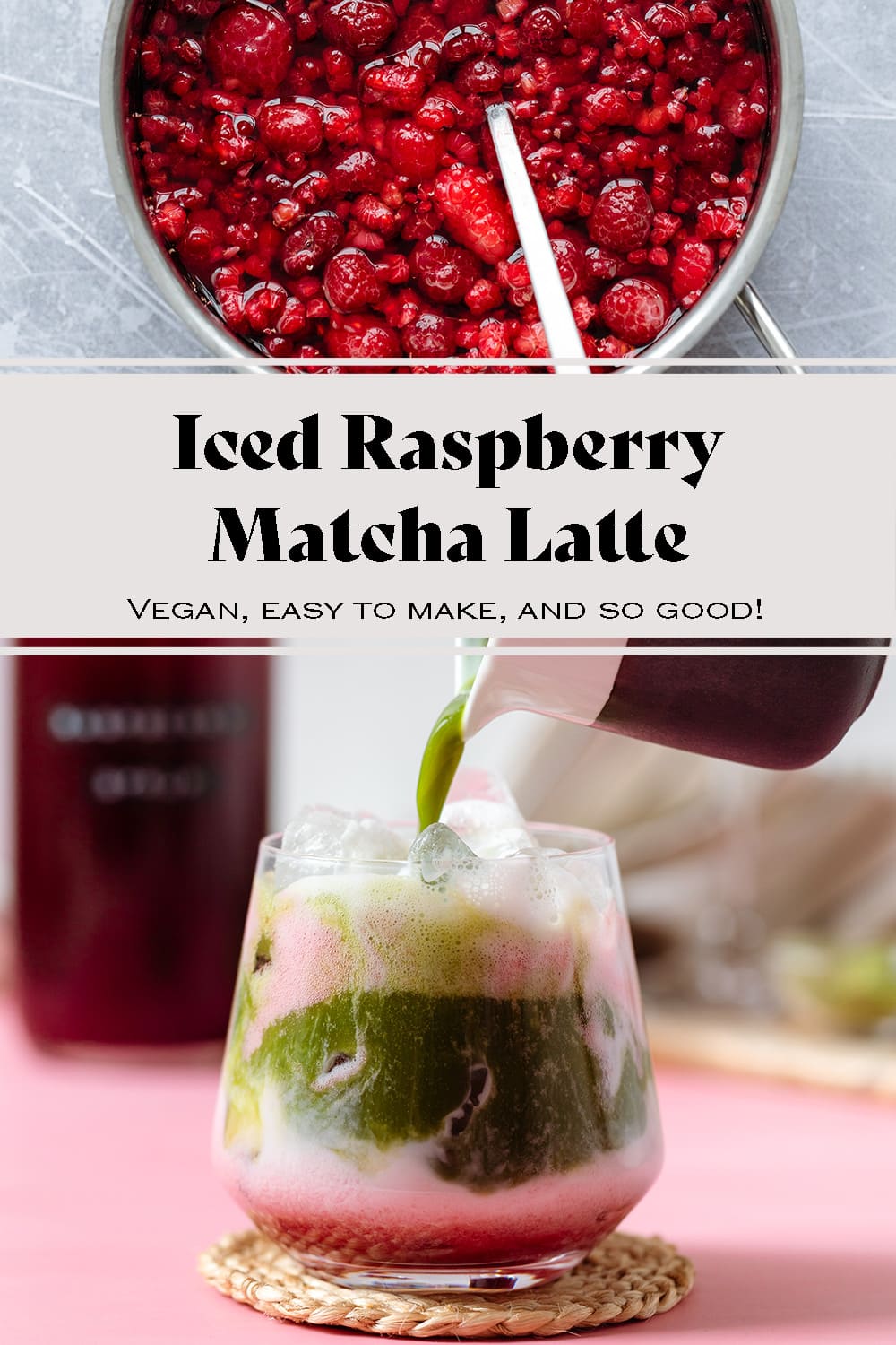 Iced Raspberry Matcha Latte