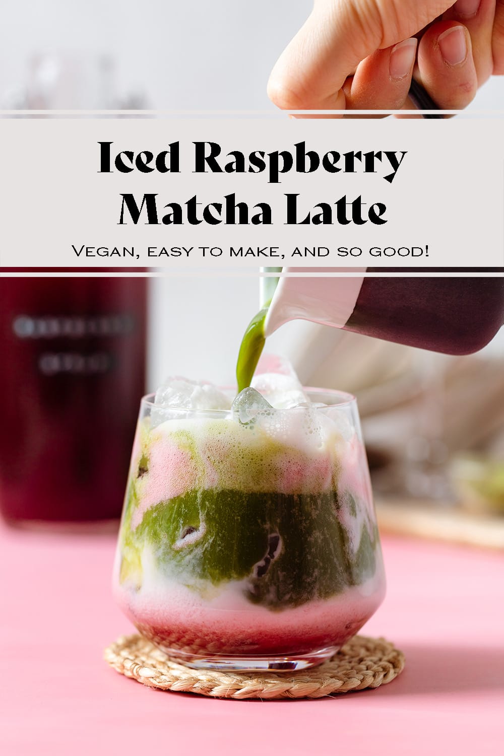 Iced Raspberry Matcha Latte