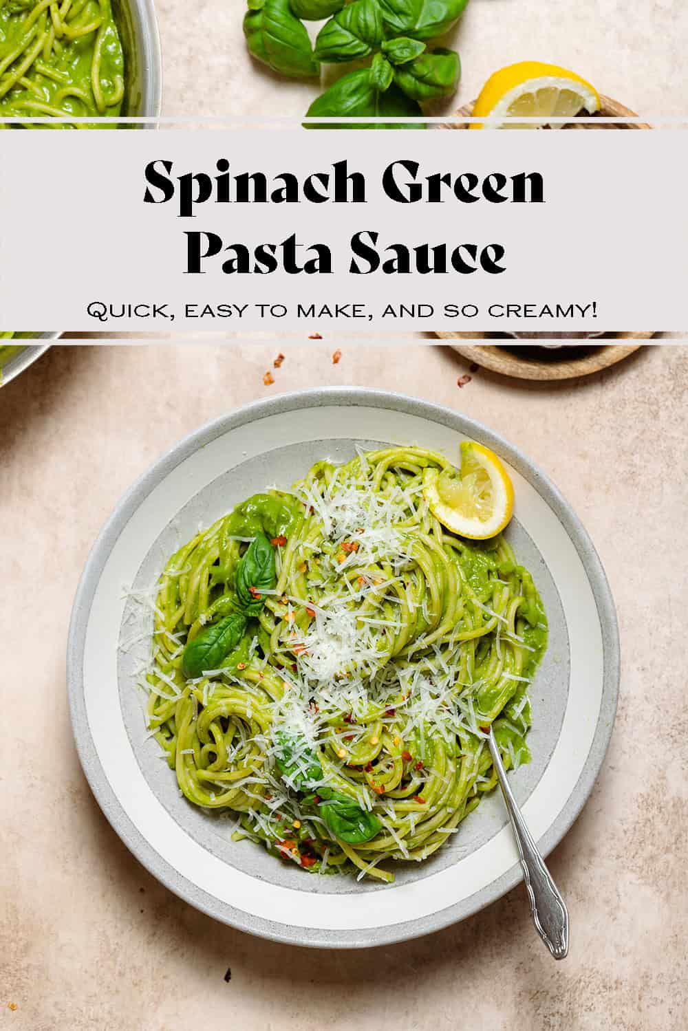 Spinach Green Pasta Sauce