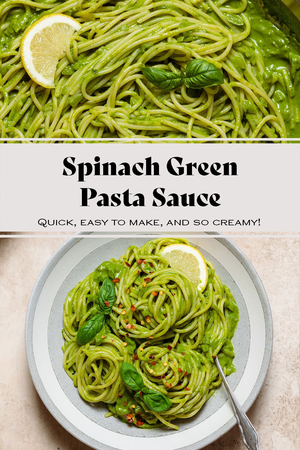 Spinach Green Pasta Sauce
