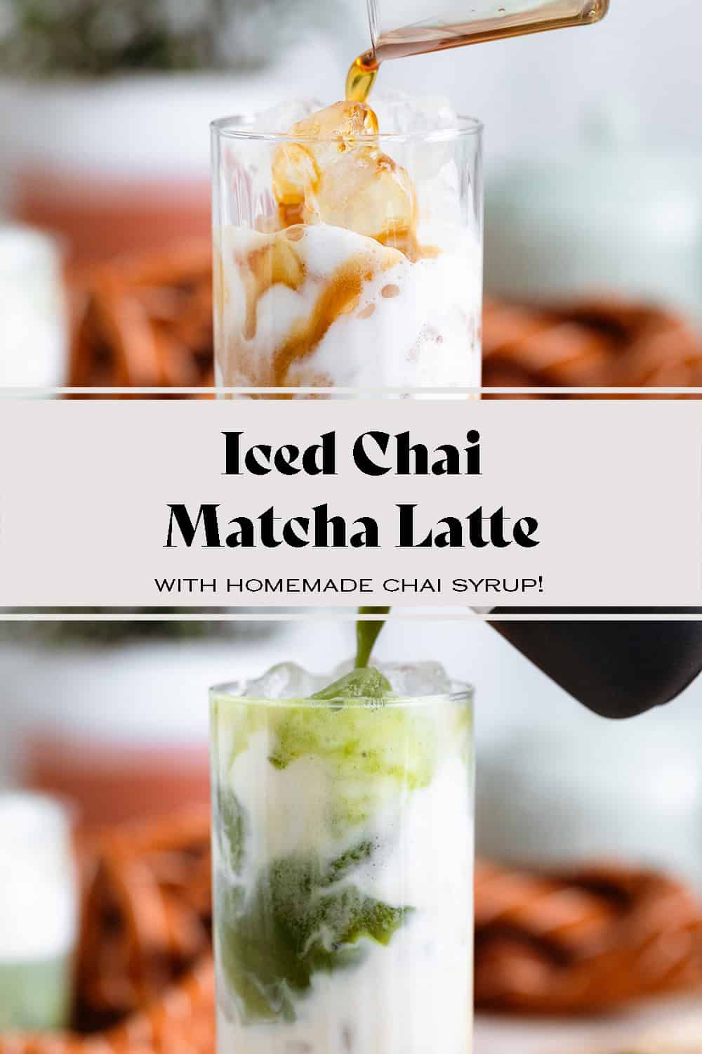 Iced Matcha Chai Latte - The Healthful Ideas