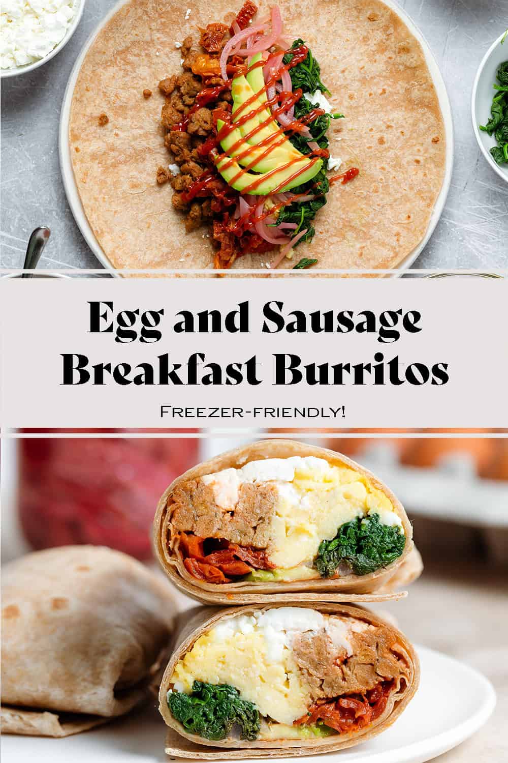 Egg and Sausage Breakfast Burritos