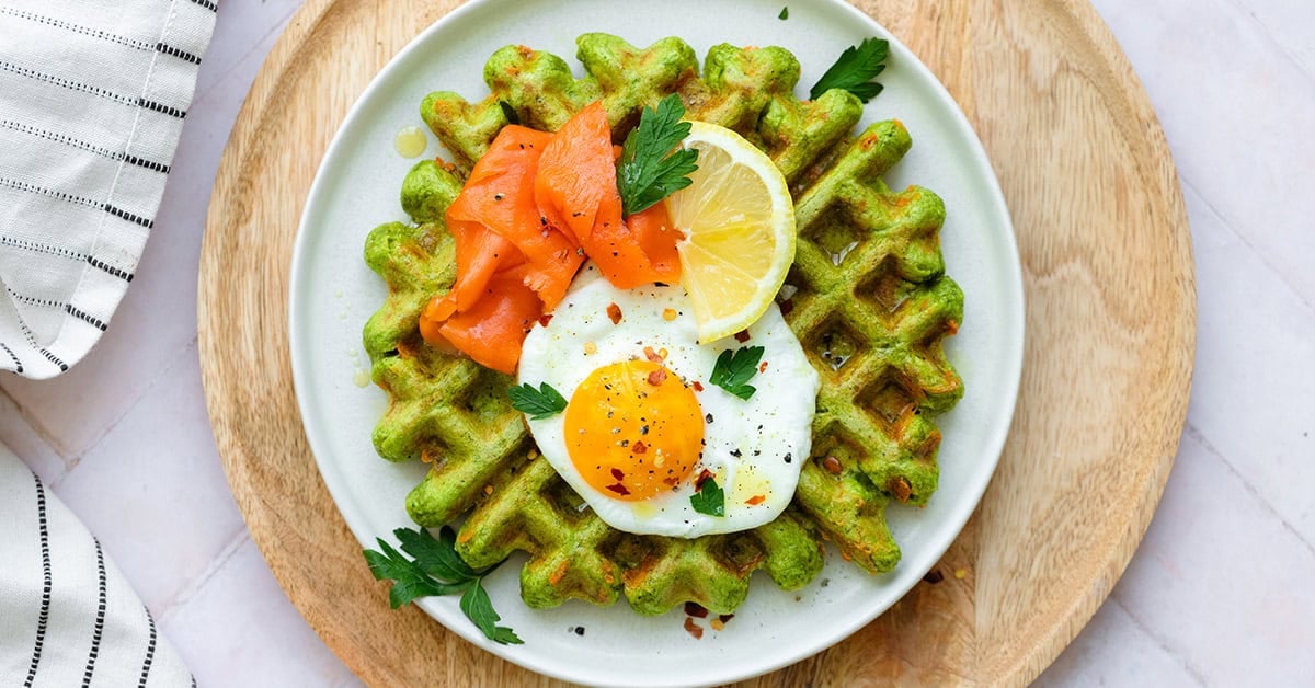 Savory Green Waffles with Spinach The Healthful Ideas