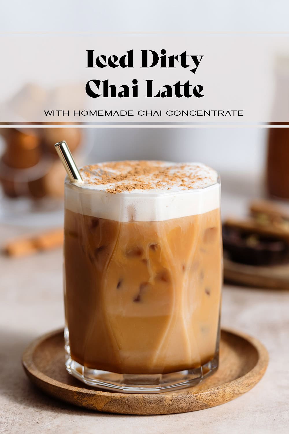 Iced Dirty Chai Latte