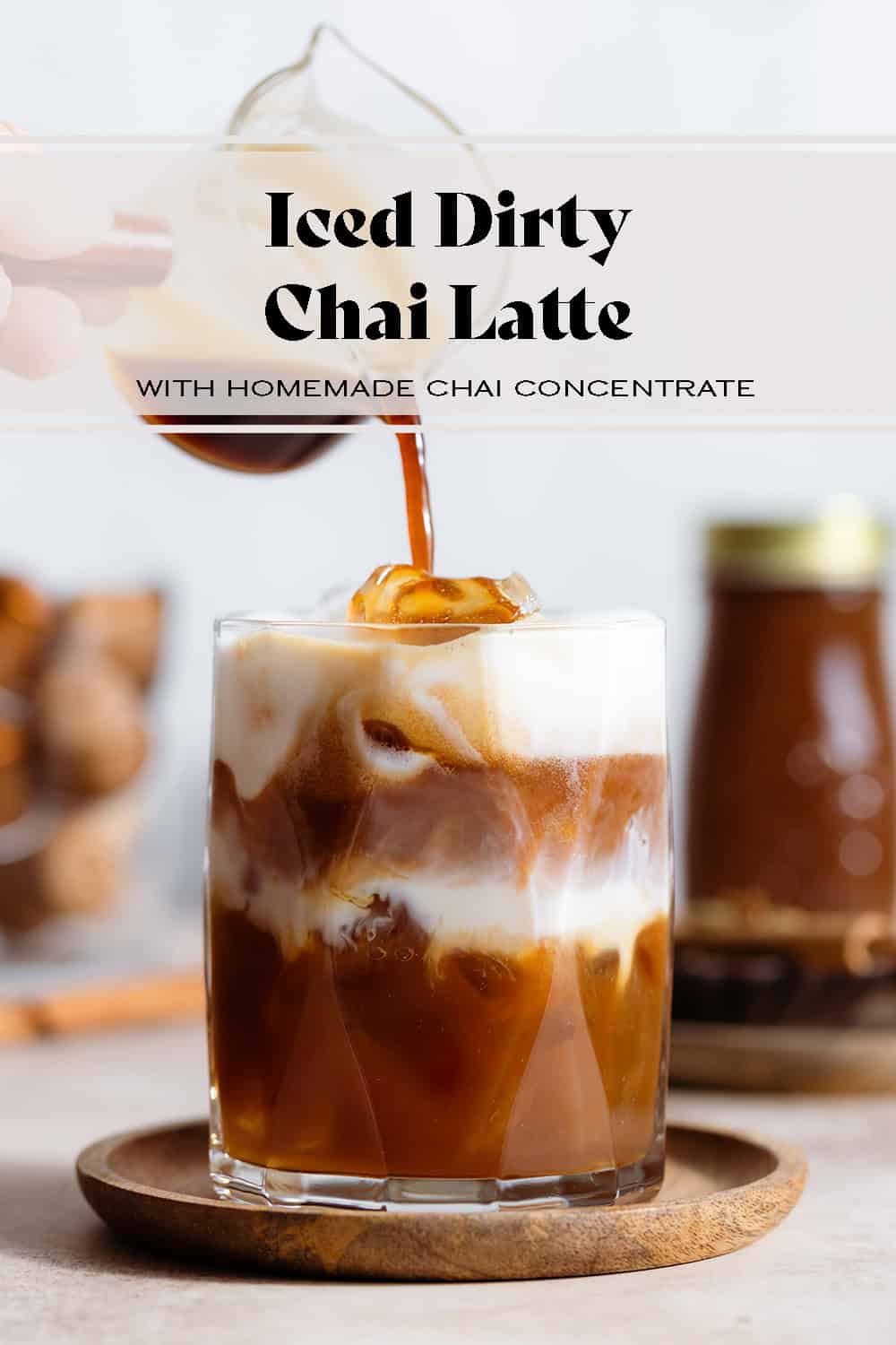 Iced Dirty Chai Latte - The Healthful Ideas