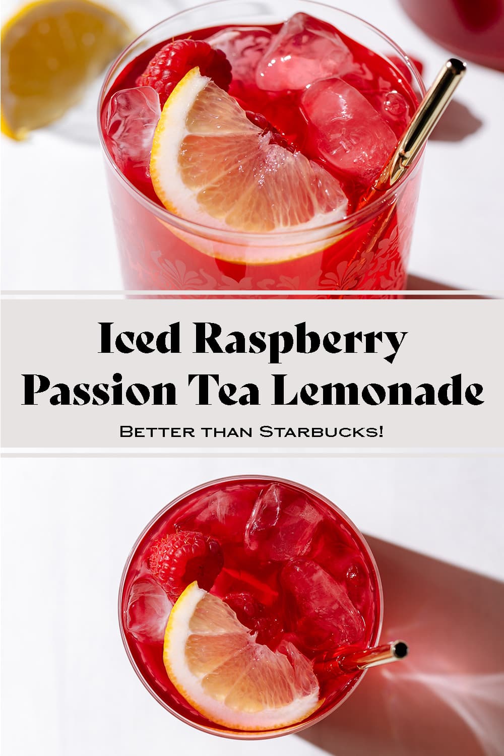 Iced Raspberry Passion Tea Lemonade