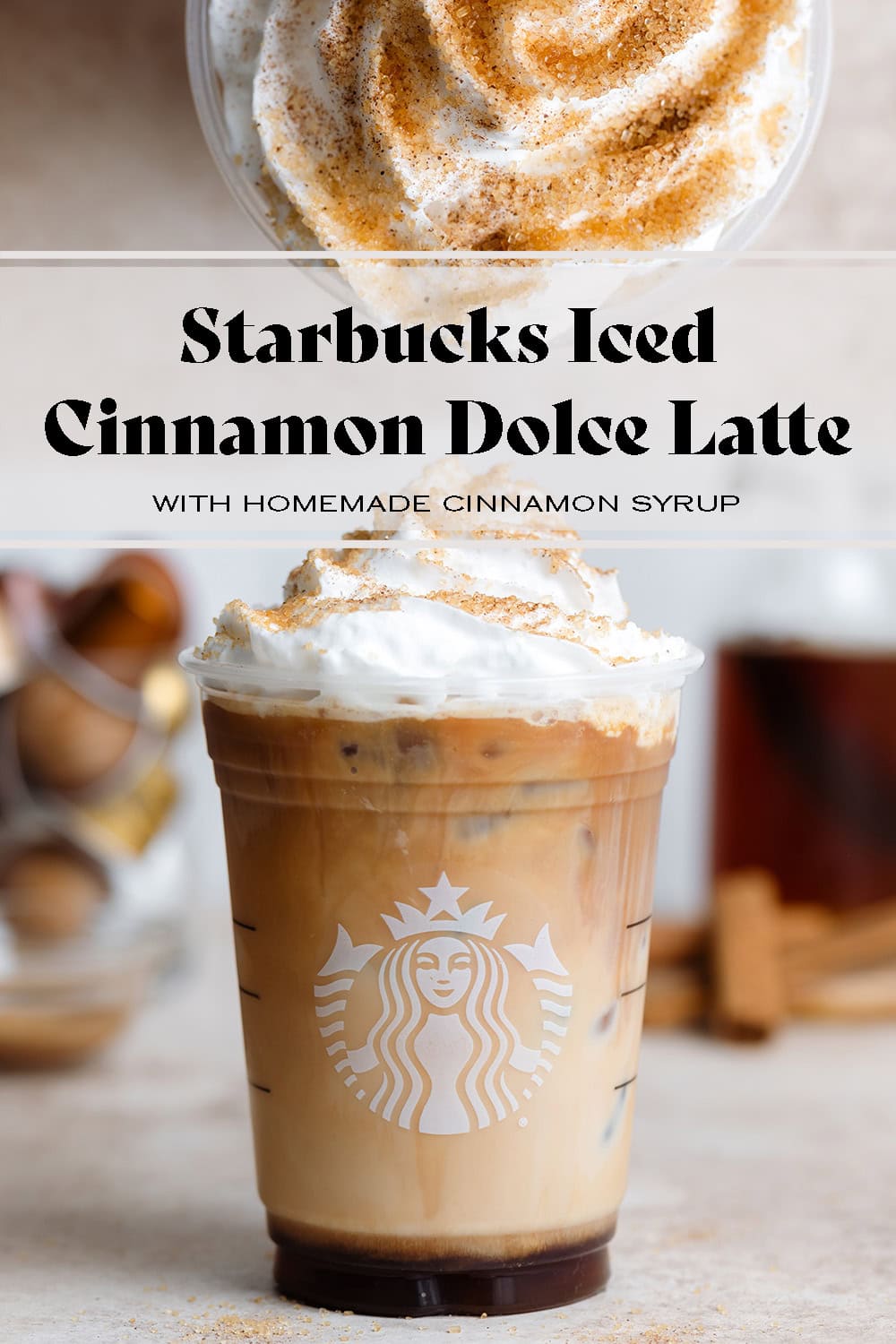 Iced Cinnamon Dolce Latte - The Healthful Ideas