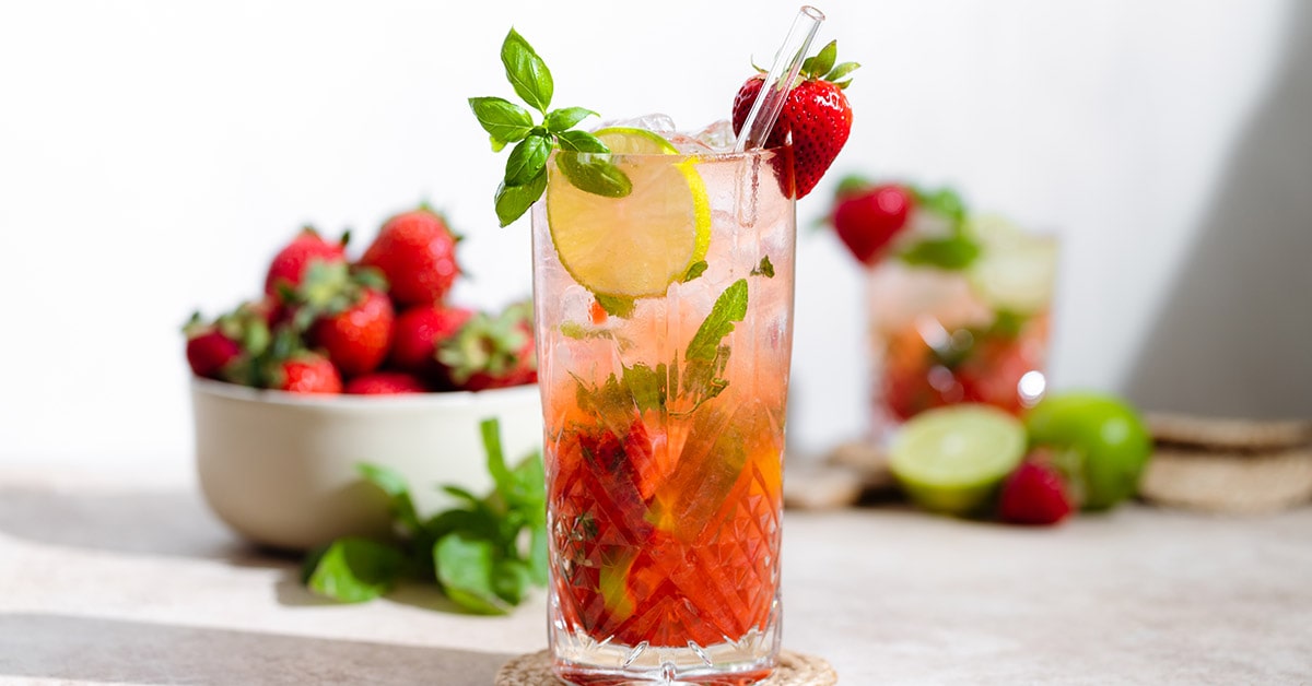 Strawberry Basil Mojito The Healthful Ideas