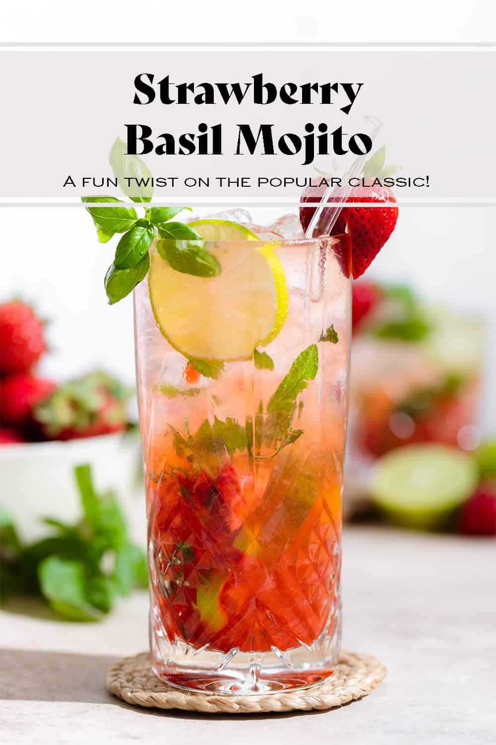 Strawberry Basil Mojito