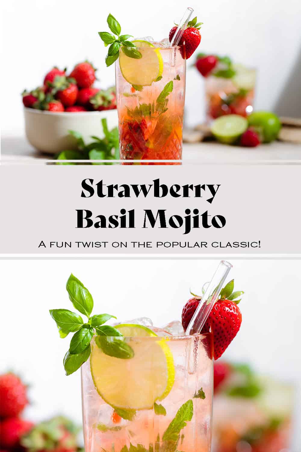 Strawberry Basil Mojito