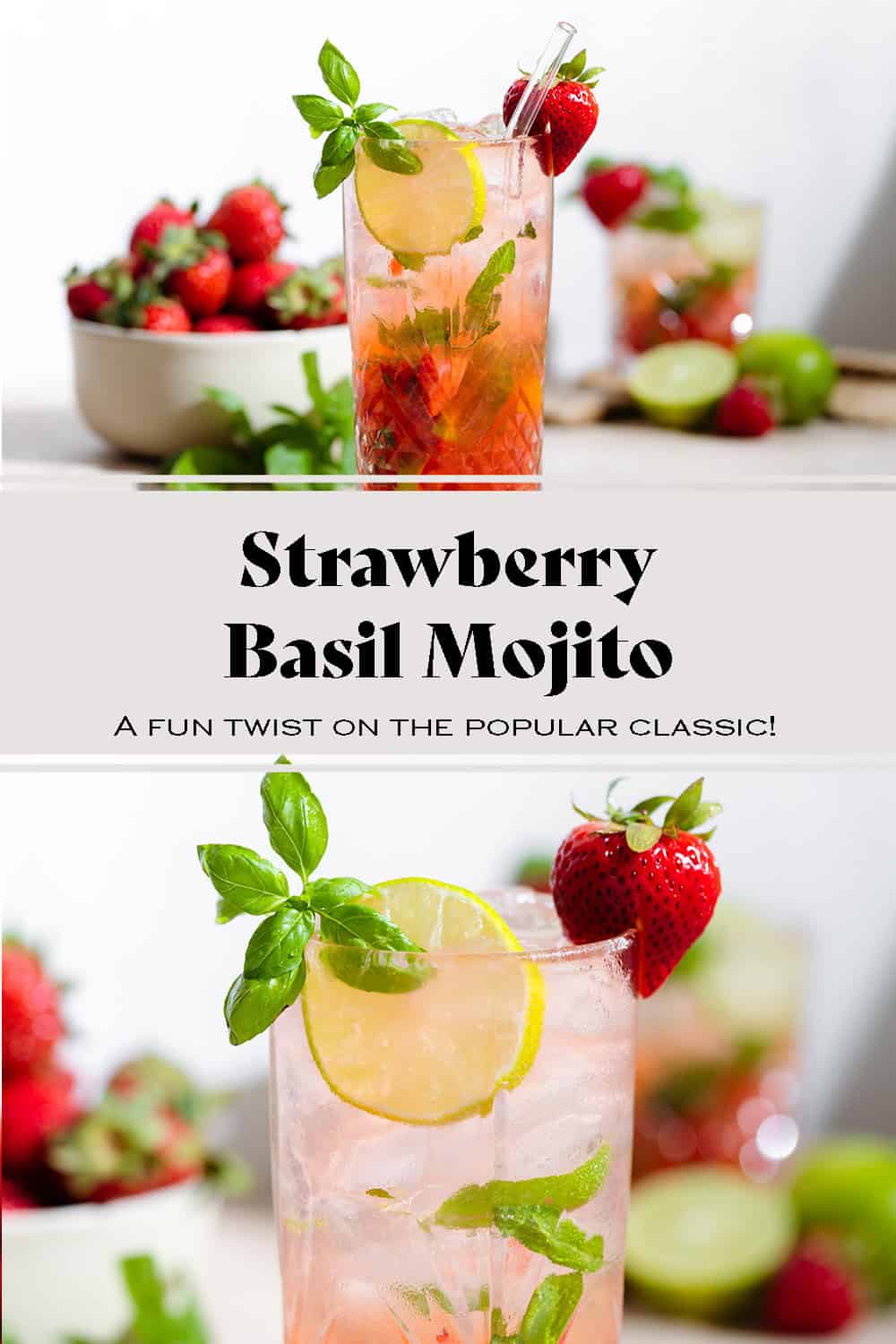 Strawberry Basil Mojito