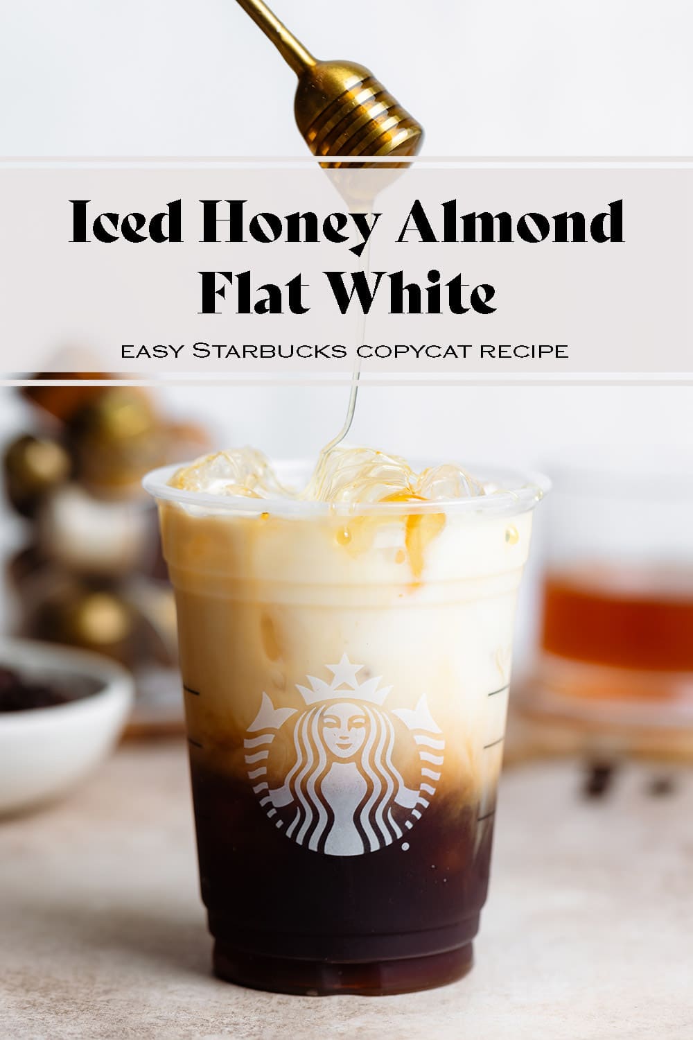 Iced Honey Almond Milk Flat White