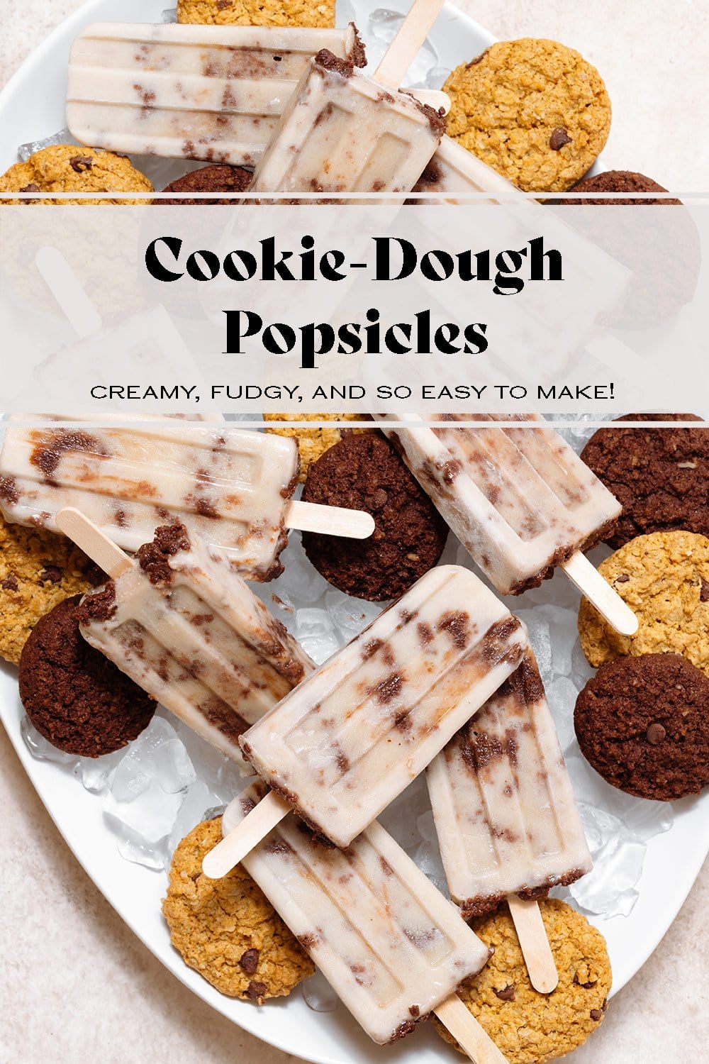 Chocolate Cookie Dough Popsicles