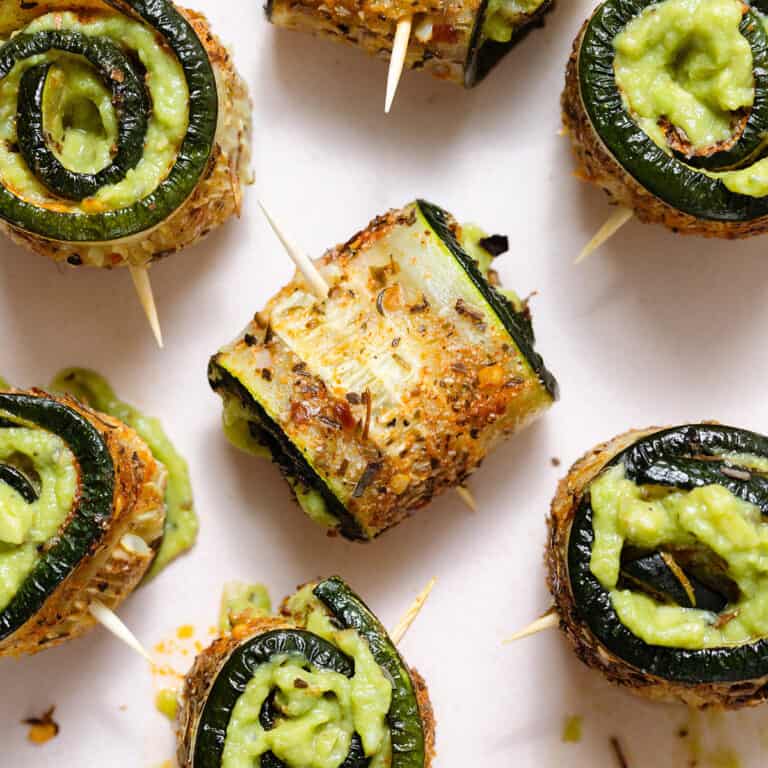 Roasted Zucchini Rolls with Guacamole The Healthful Ideas