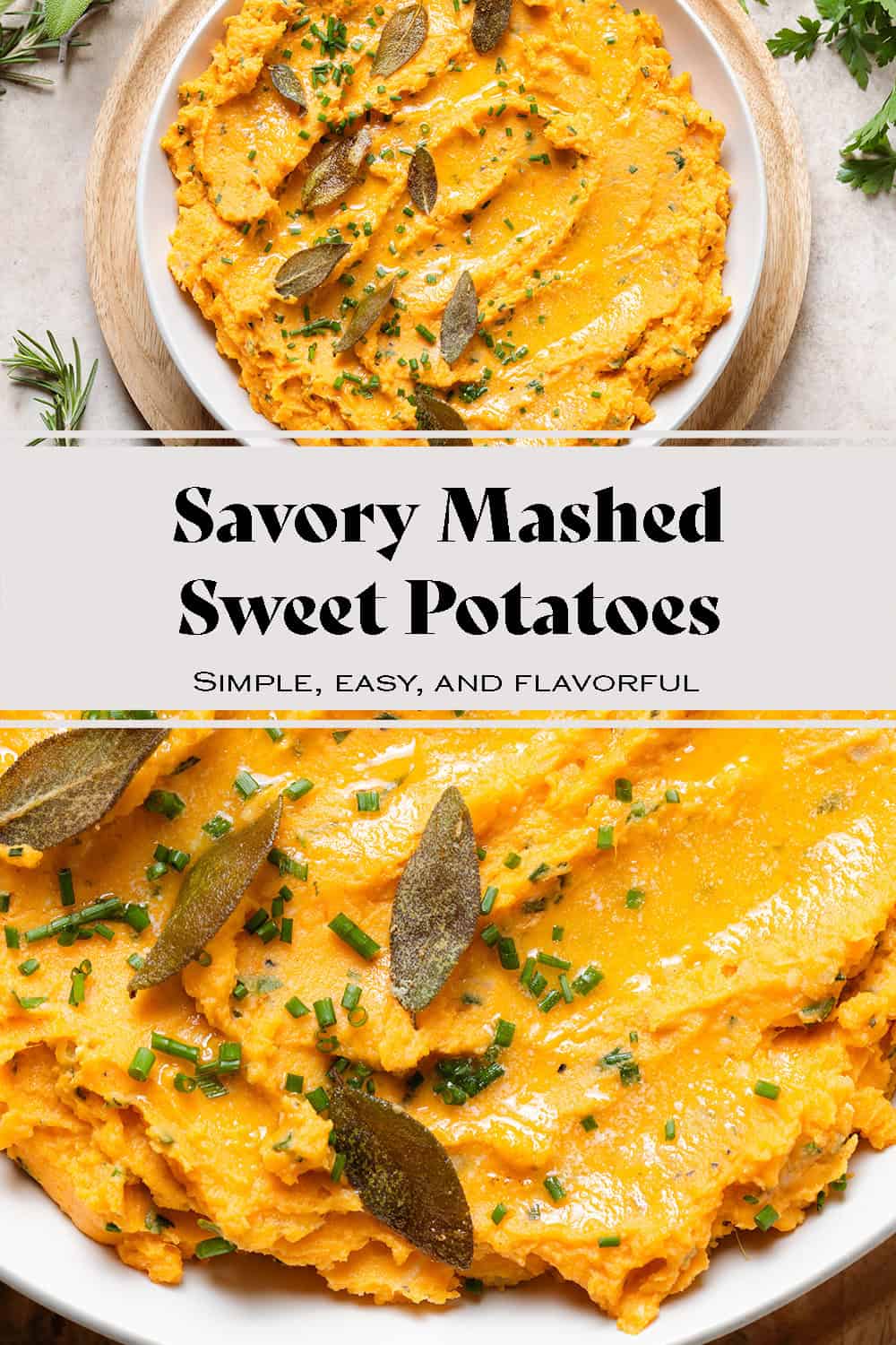 Savory Mashed Sweet Potatoes