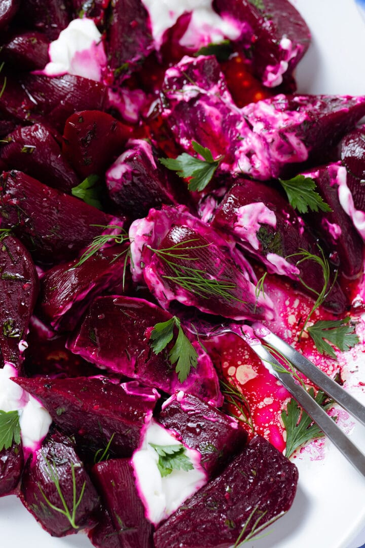 Greek Beet Salad With Yogurt - The Healthful Ideas