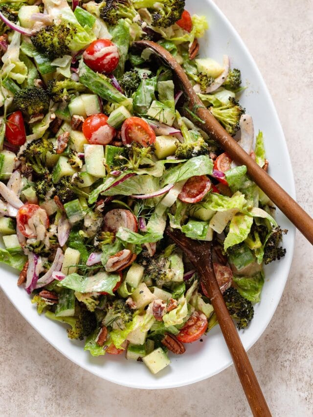 Roasted Broccoli Salad - The Healthful Ideas