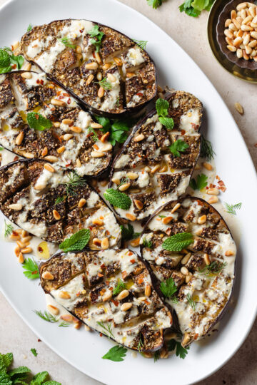 Roasted Eggplant with Tahini Sauce - The Healthful Ideas