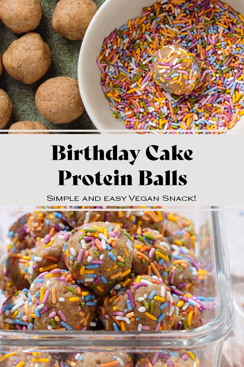 Birthday Cake Protein Balls