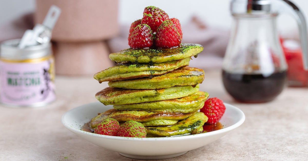 Matcha Pancakes - The Healthful Ideas