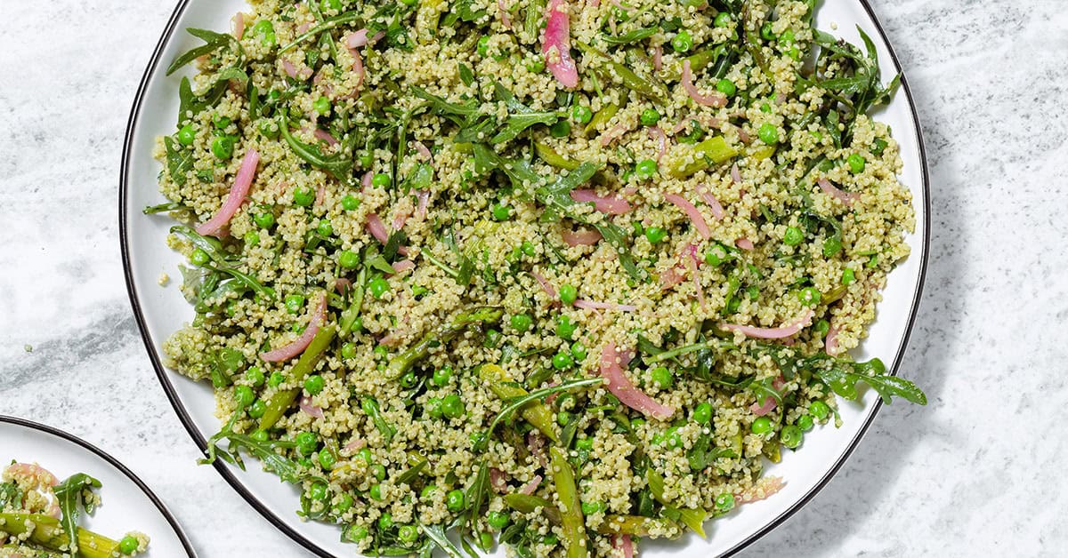 Asparagus Quinoa Salad with Pesto The Healthful Ideas