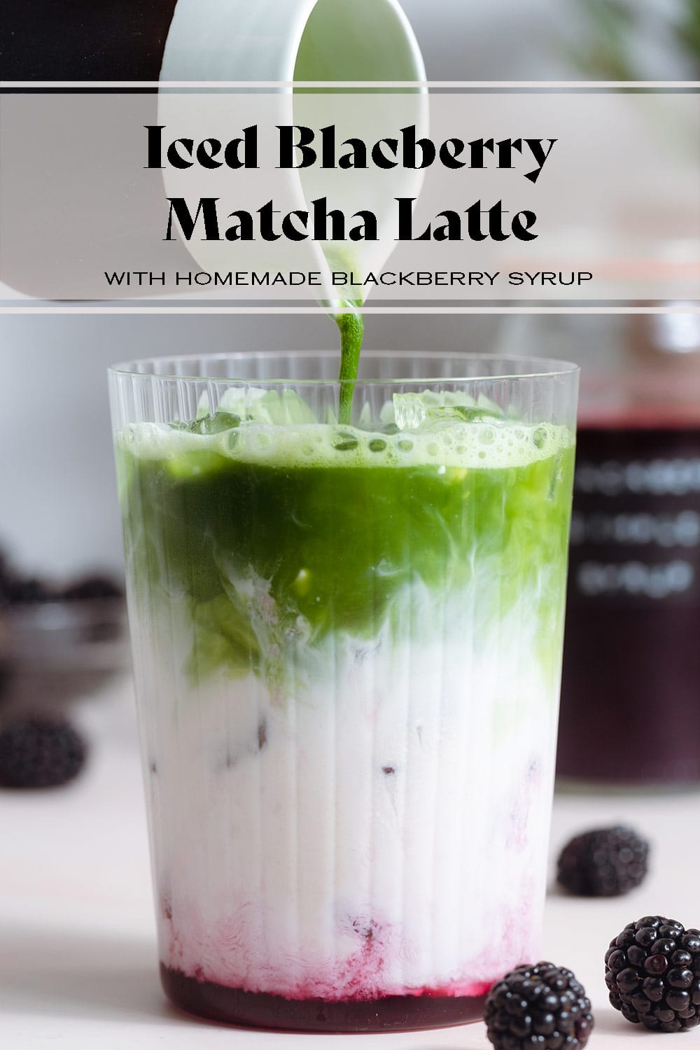 Iced Blackberry Matcha Latte