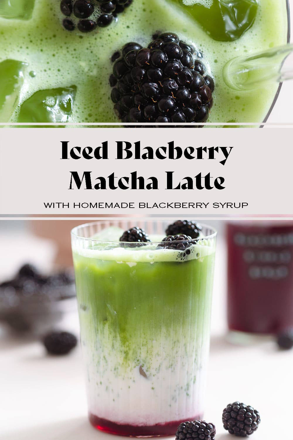 Iced Blackberry Matcha Latte