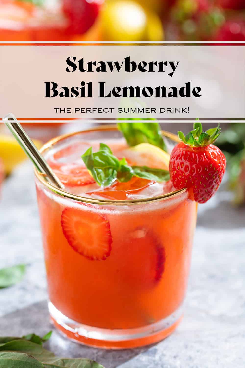 Strawberry Basil Lemonade