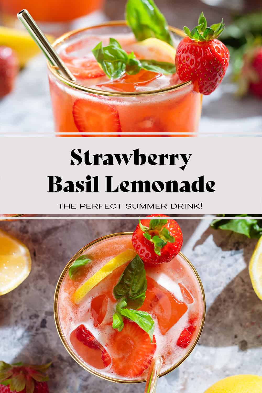 Strawberry Basil Lemonade