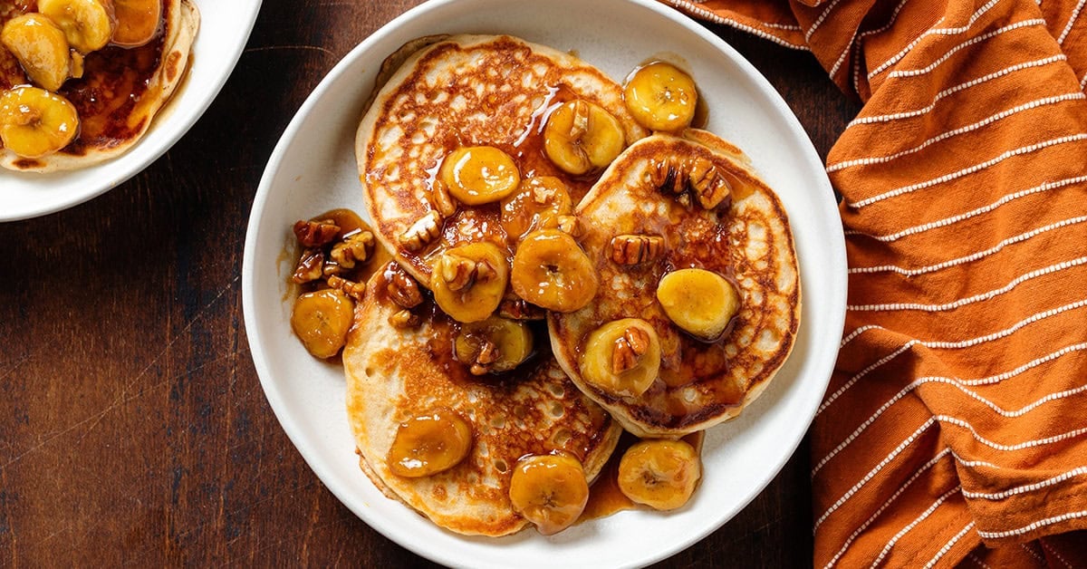 Banana Foster Pancakes The Healthful Ideas