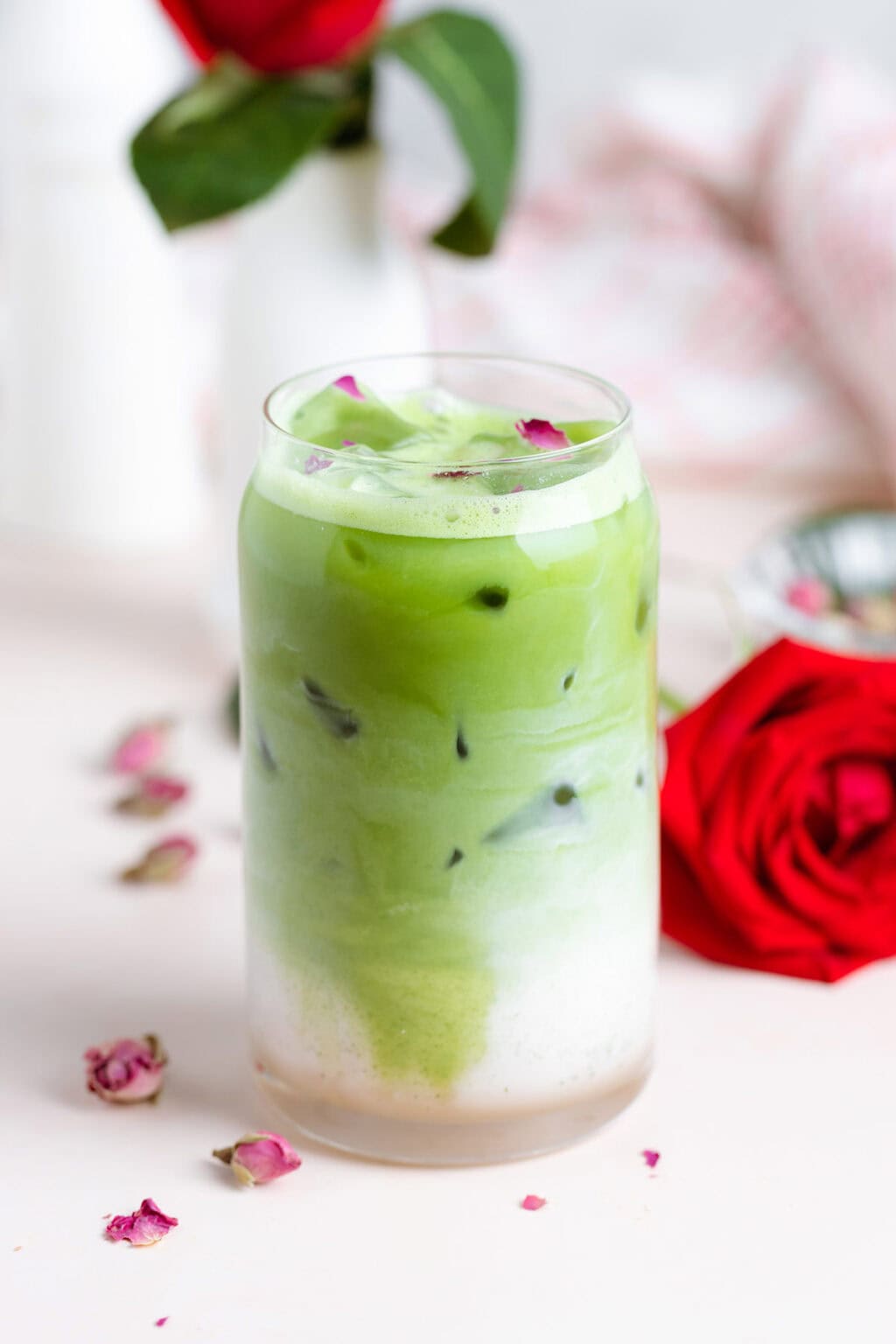 Matcha Five Roses Rose Matcha Latte - The Healthful Ideas