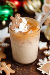 Iced Gingerbread Oatmilk Chai Latte - The Healthful Ideas