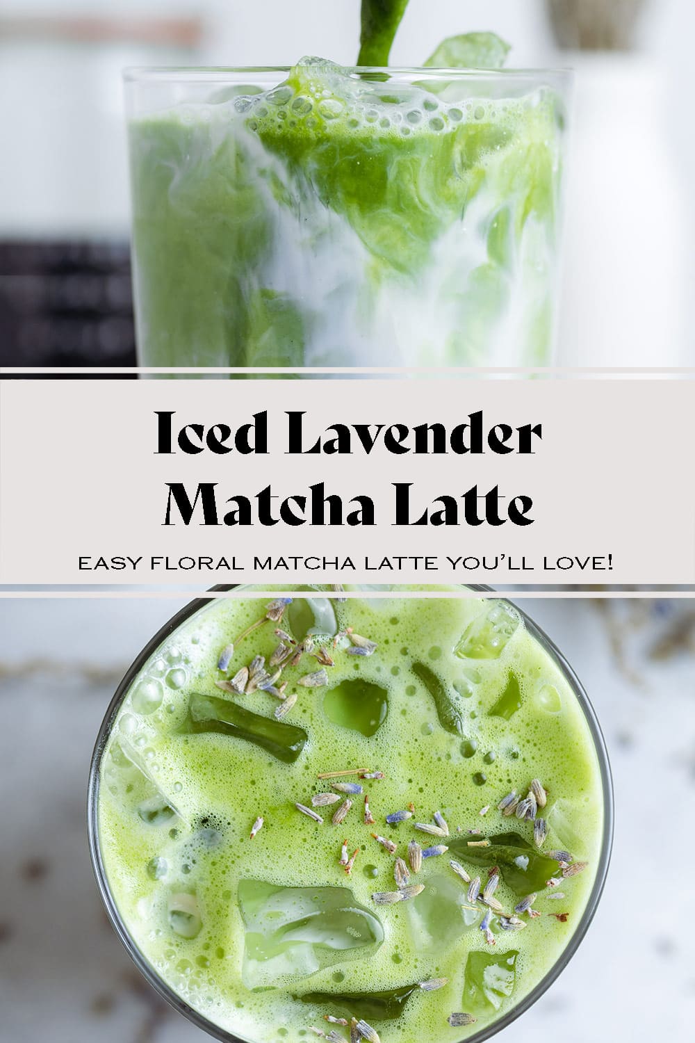 Iced Lavender Matcha Latte