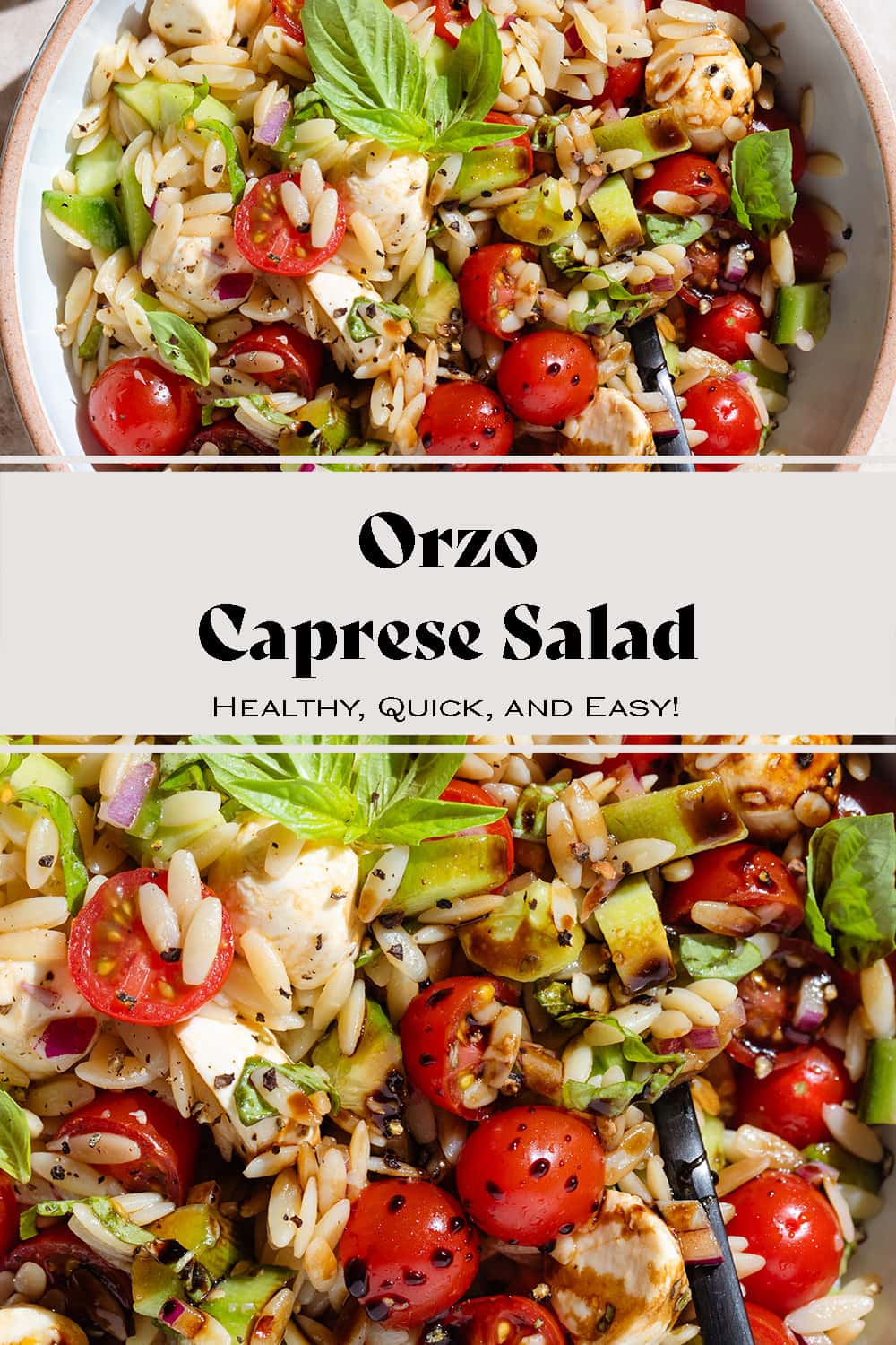 Orzo Caprese Salad