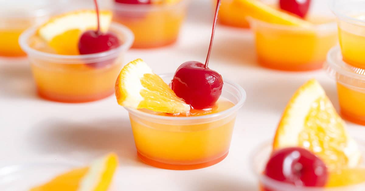 Tequila Sunrise Jello Shots