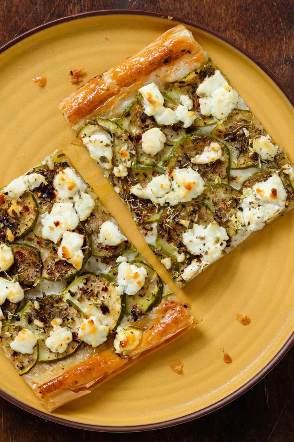 Zucchini Puff Pastry Tart - The Healthful Ideas