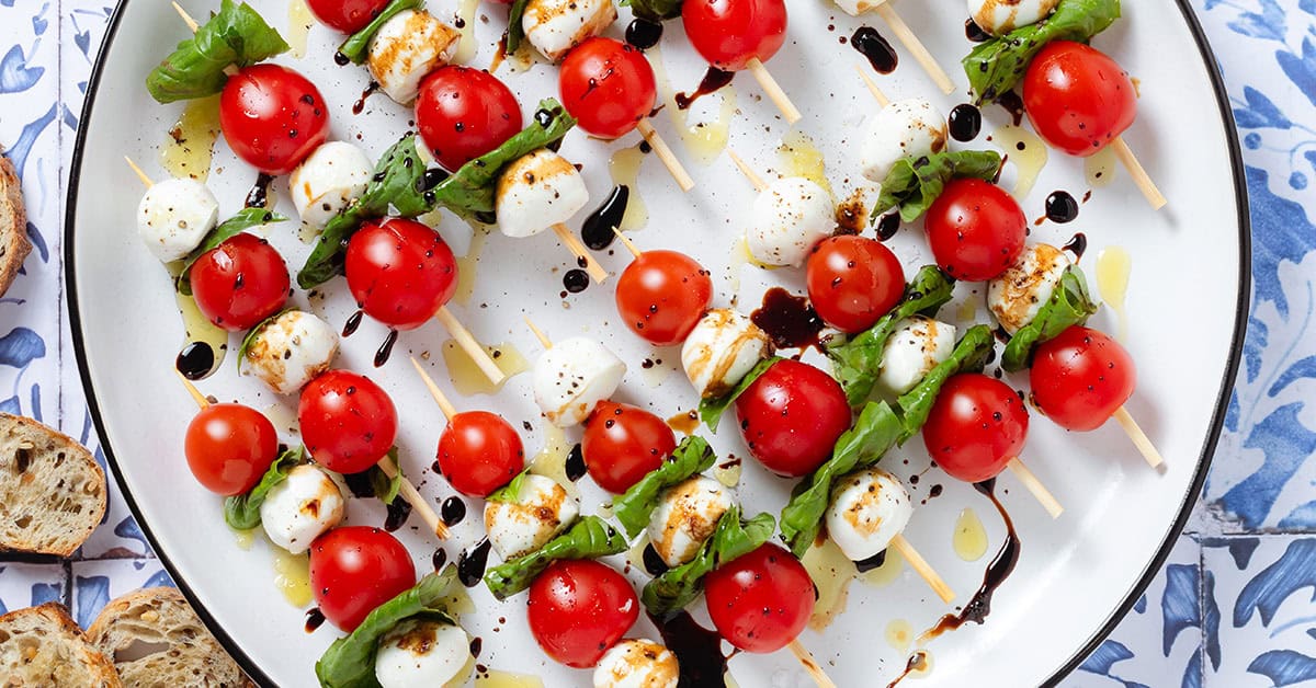Caprese Skewers - The Healthful Ideas