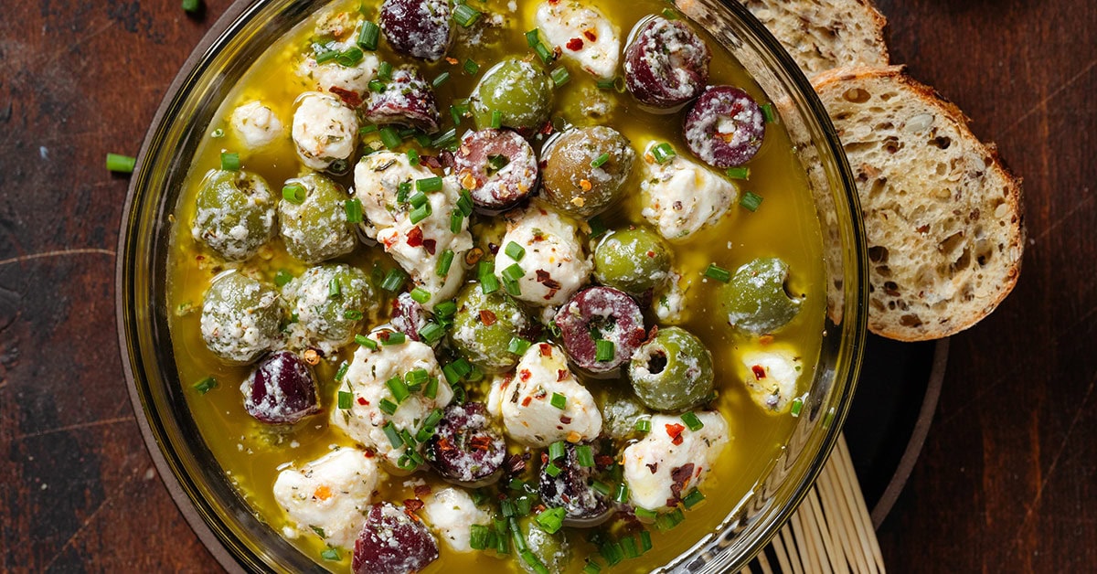 Marinated Olives And Feta The Healthful Ideas